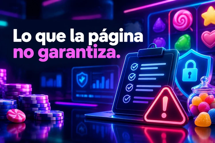 Lo que la página no garantiza