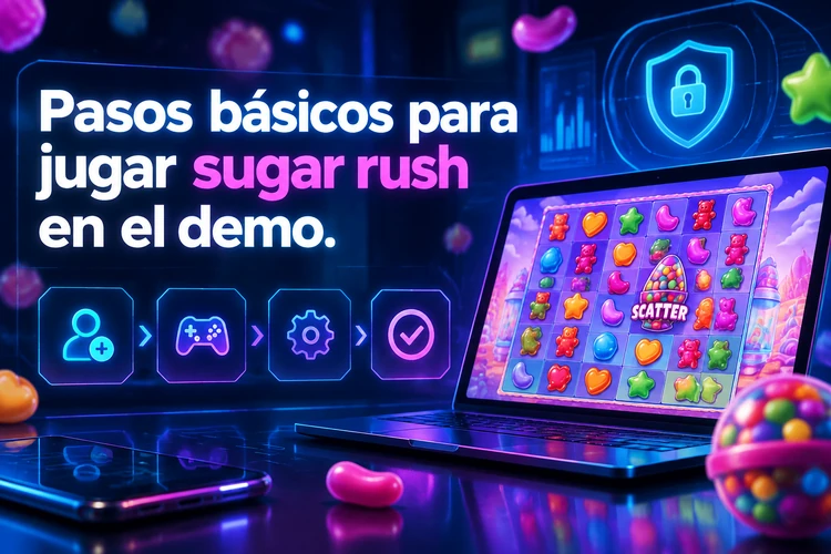 Pasos básicos para jugar sugar rush en el demo